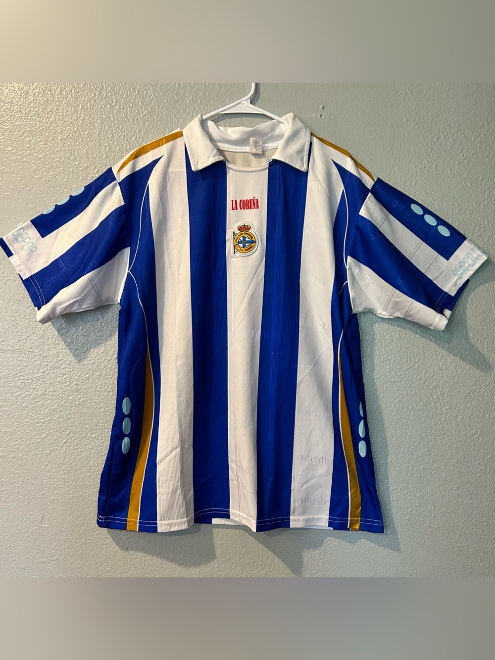 Vintage 90s Deportivo de La Coruna La Liga Soccer Jersey #13 Blokecore L
